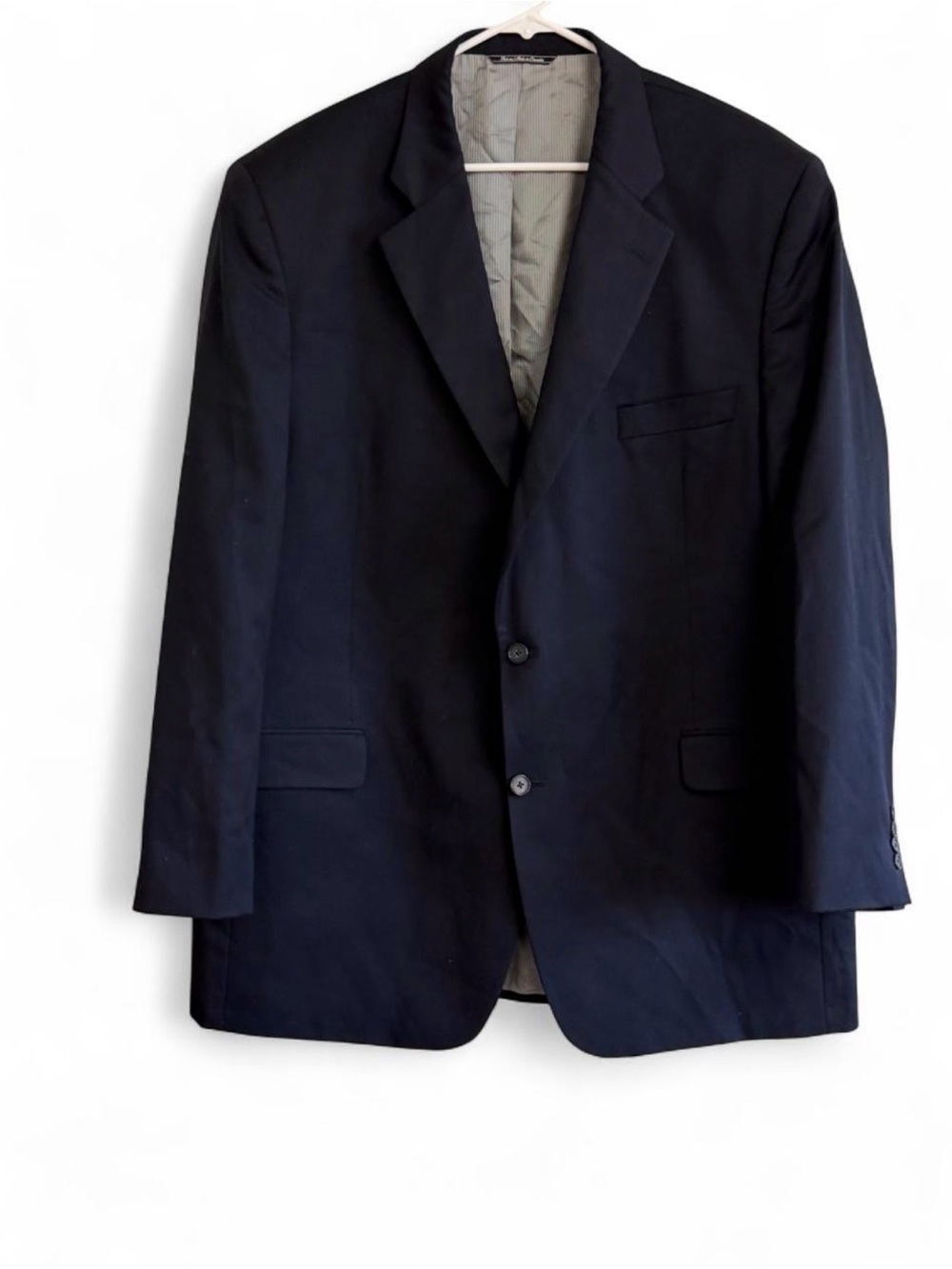 Men's Tailored Dark Navy Two-Button Blazer